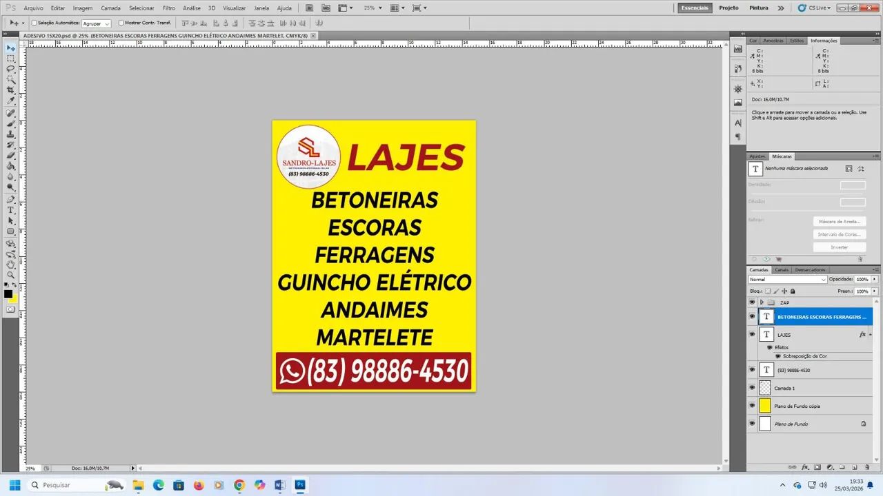 Trabalhamos com lajes. Escoras. Betoneiras 