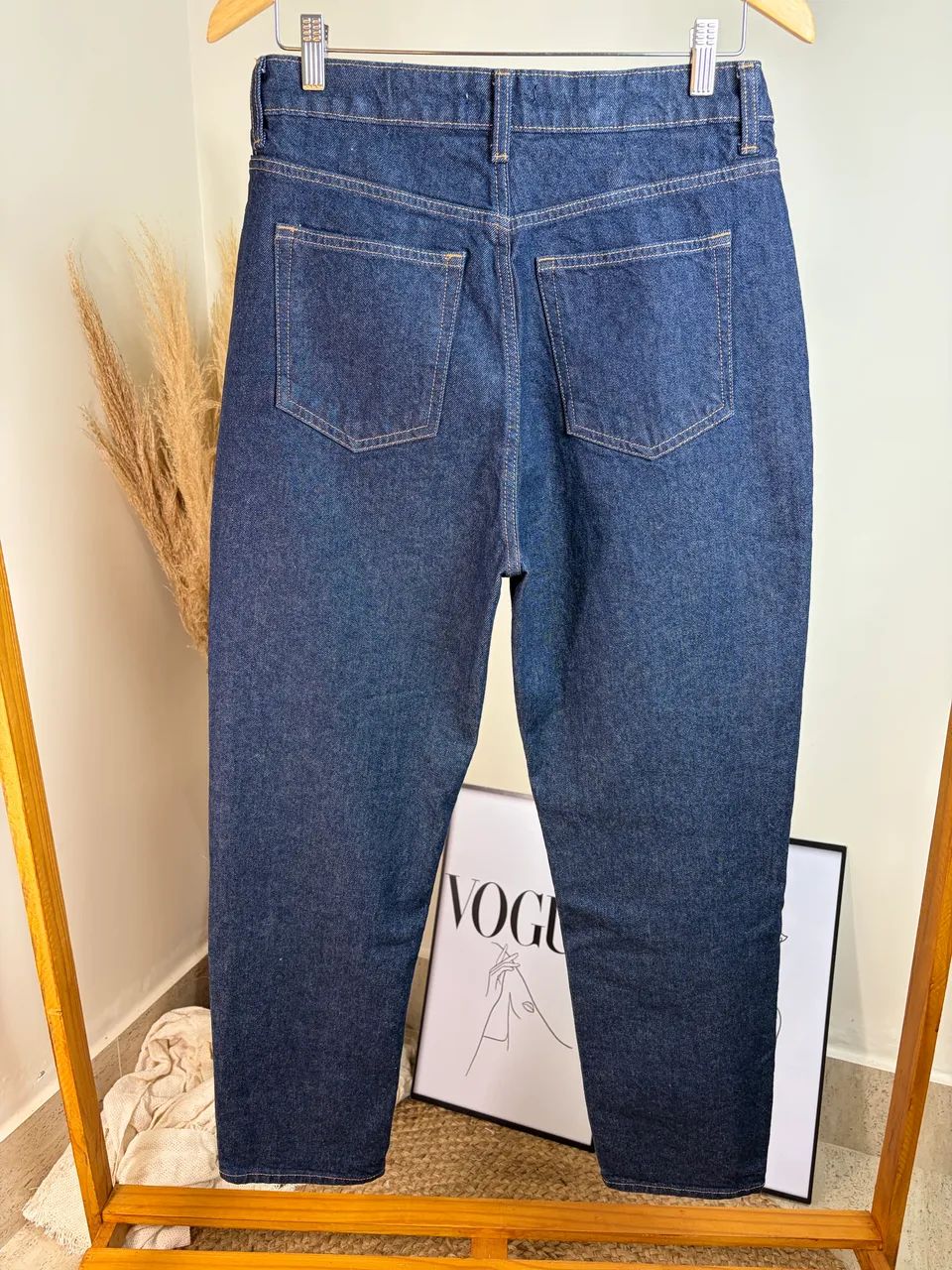 Calça jeans azul escuro h&m 40 - Foto 3