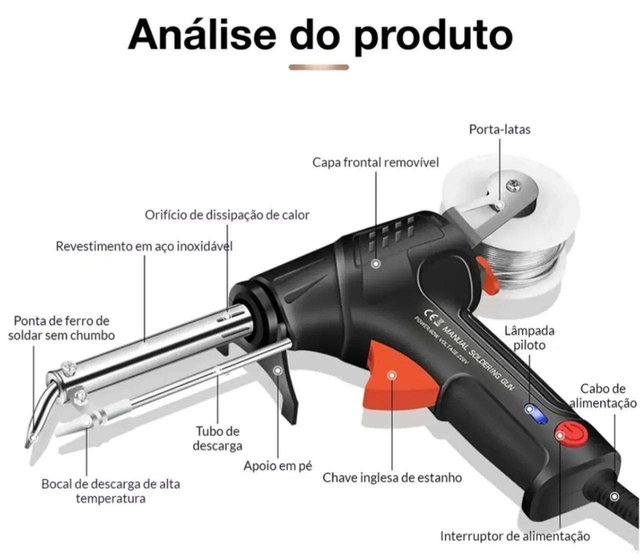 Kit Pistola de Solda Profissional 2