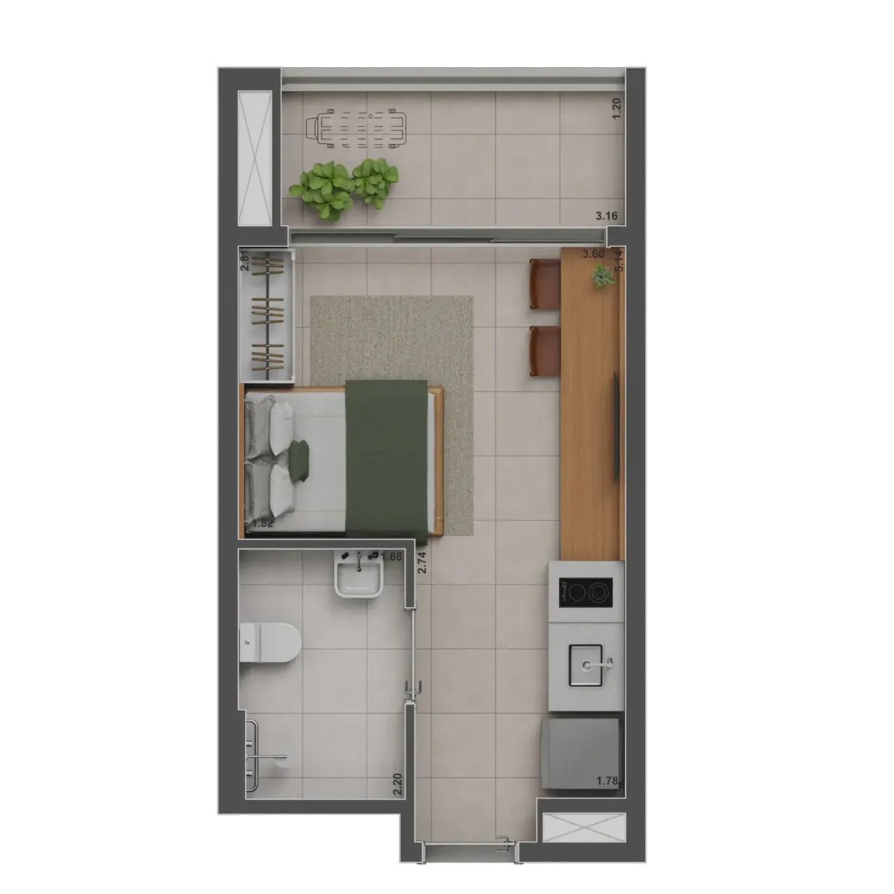 PLANTA 24m²