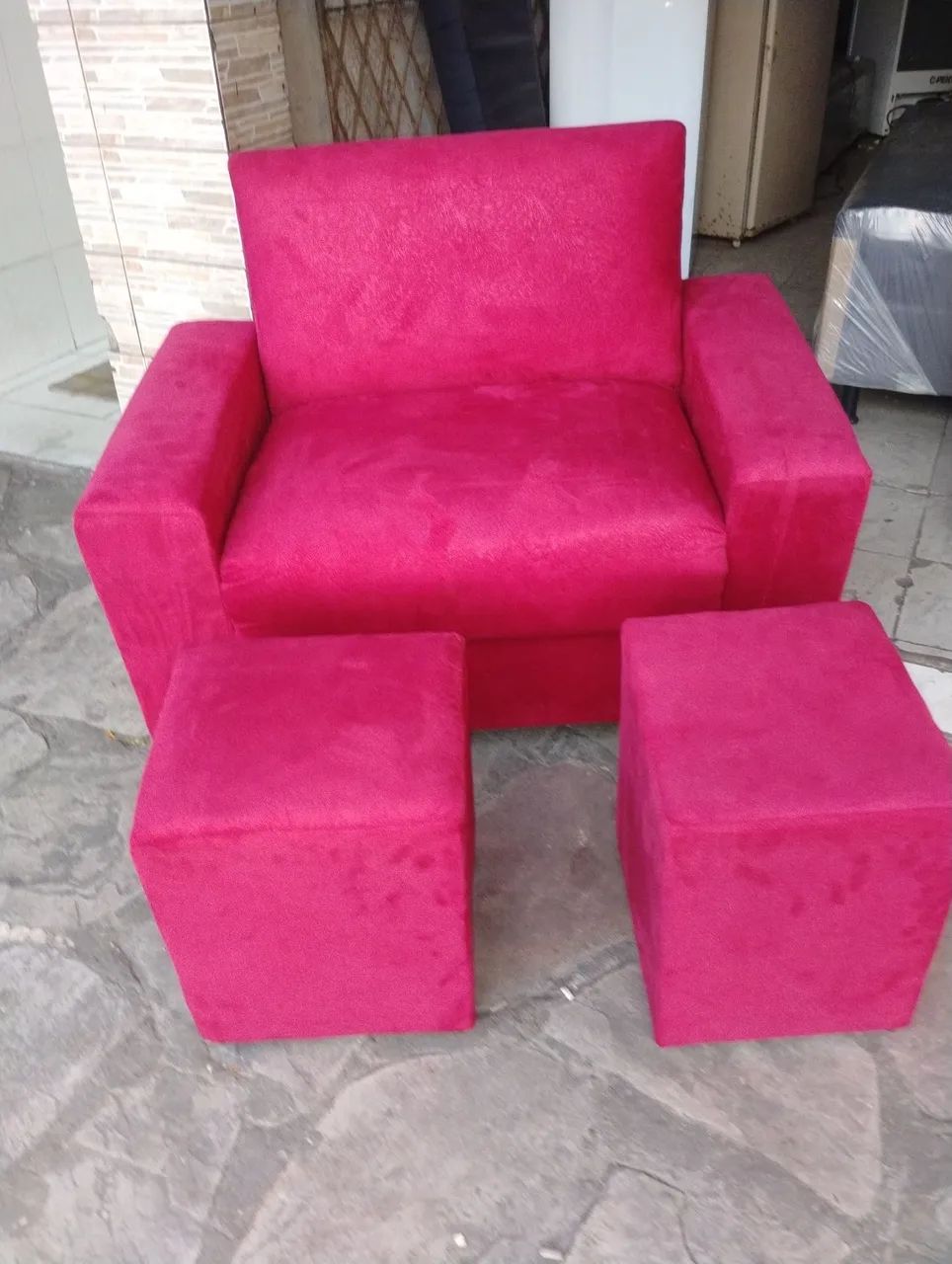 Sofá com buf 
