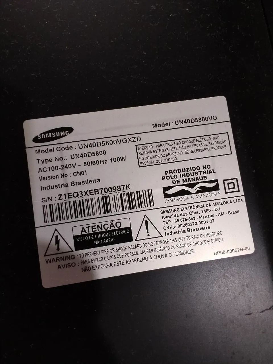 2 tvs Samsung com defeito
