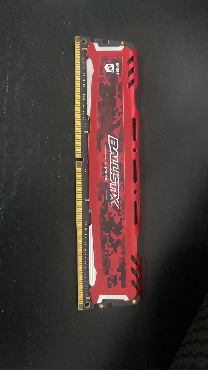 Memória Ram Gamer Ballistix 8gb 2400Mhz DDR4 Vermelha