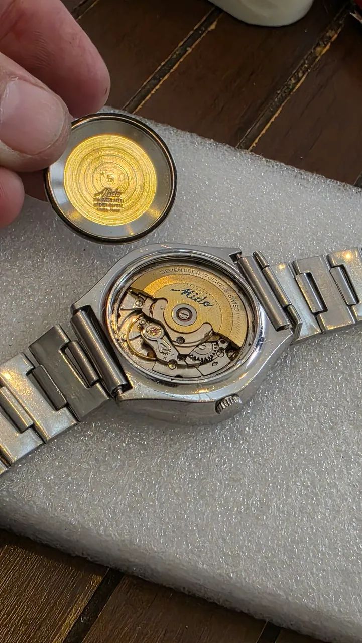 USAオーク・ミラー　1983 Relógio Mido Maracanã Multistar Automático 25 rubis Caixa Pulseira
