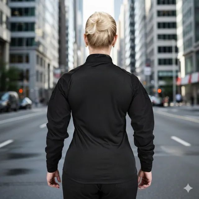 Camiseta Combat Shirt(gandoleta) Feminina Preta Longa - Foto 2