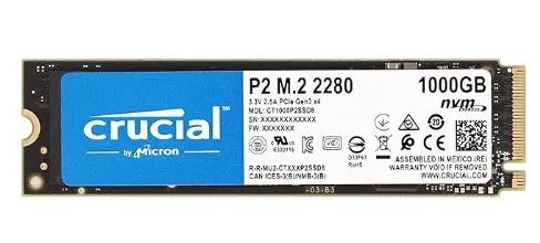 Crucial Crucial P2 Series, 1TB (1000GB) 3D NAND NVMe PCIe M.2 SSD CT1000P2SSD8