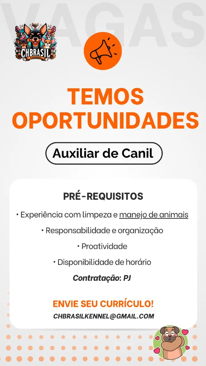 Auxiliar de Limpeza - Canil