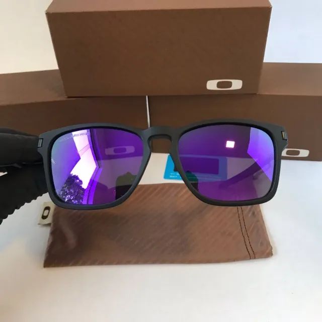 óculos de sol oakley latch squared violeta lentes polarizadas - Foto 5
