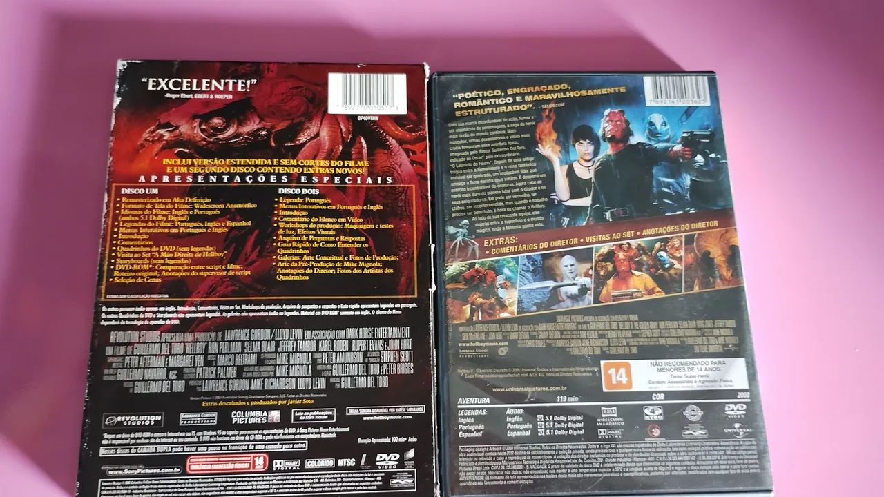 Hellboy 1 e Hellboy 2 filme DVD usado - Foto 2