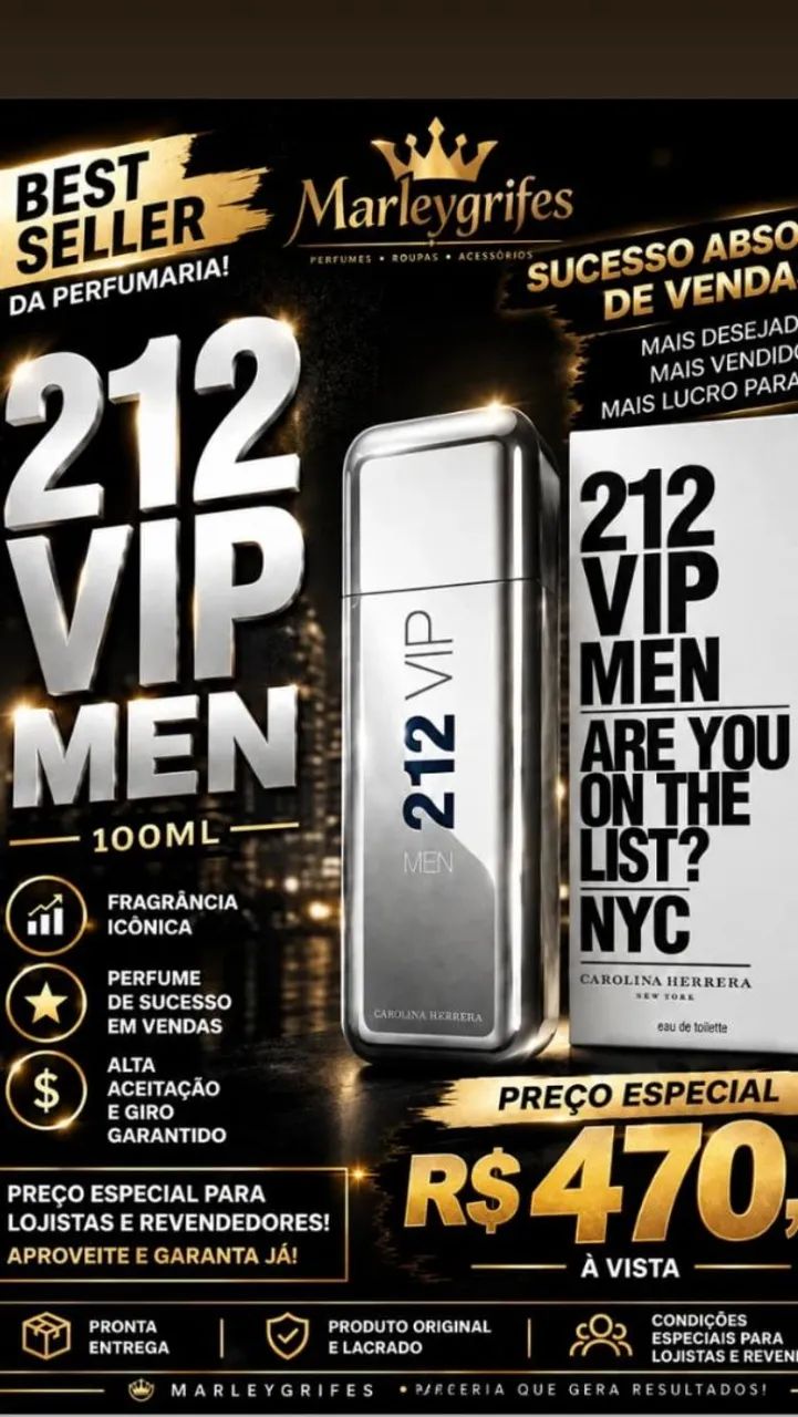 212 vip Men  100ml $470,00