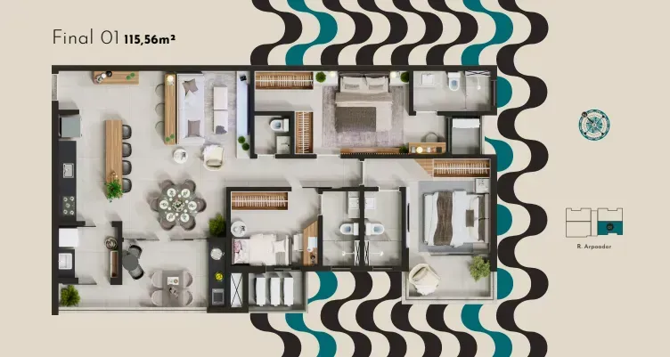 PLANTA 115m²