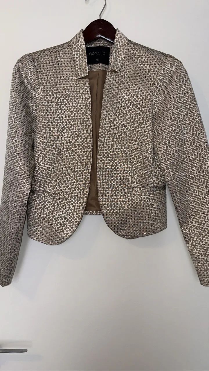 Blazer feminino 38 com dourado  - Foto 2