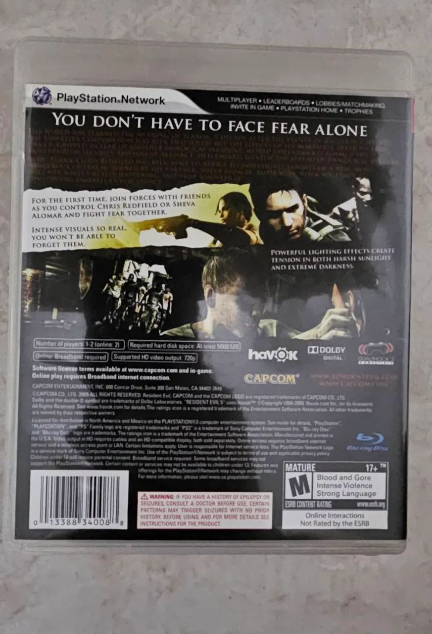 Game Resident Evil 5 (PS3). Completo  - Foto 3