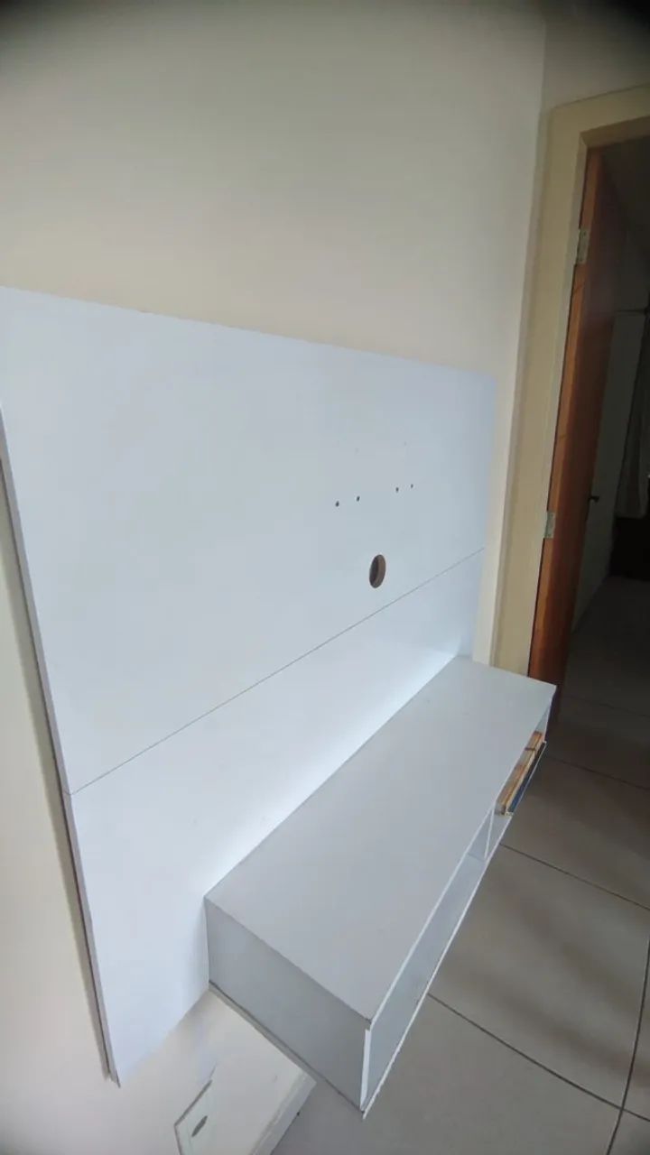 Painel para TV Branco com Nicho - LEVE HOJE - Foto 2
