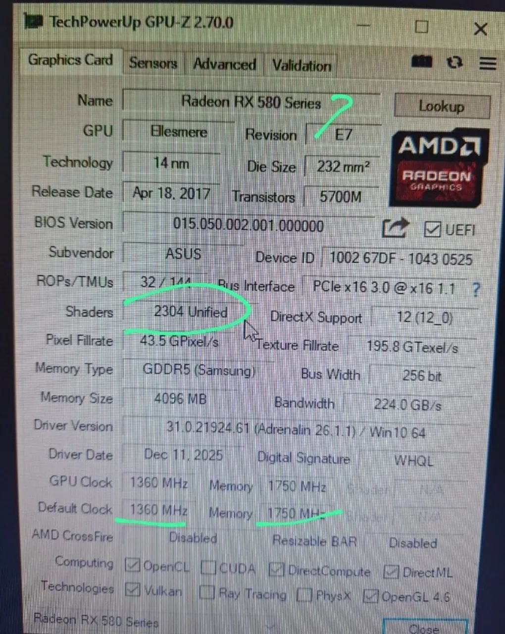 PLACA DE VIDEO RX 580 4GB ASUS  - Foto 2