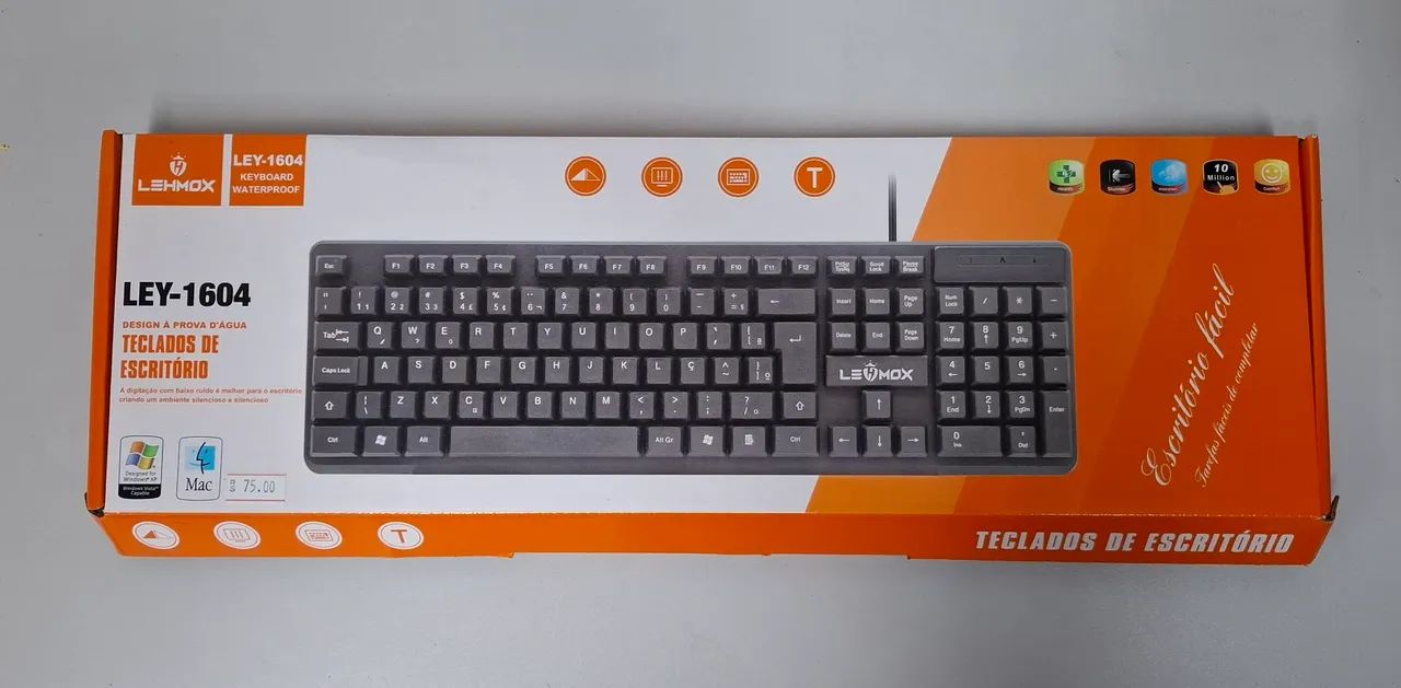 Kit teclado e mouse Lehmox USB seminovos - Foto 4