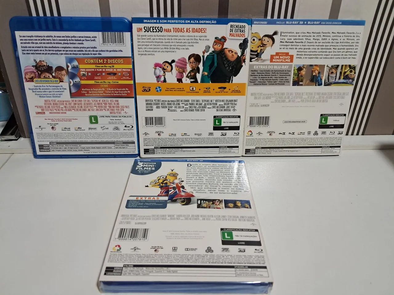 Coleção Blu-ray 2D+3D Meu Malvado Favorito 1,2,3 e Minions 1 - Foto 2