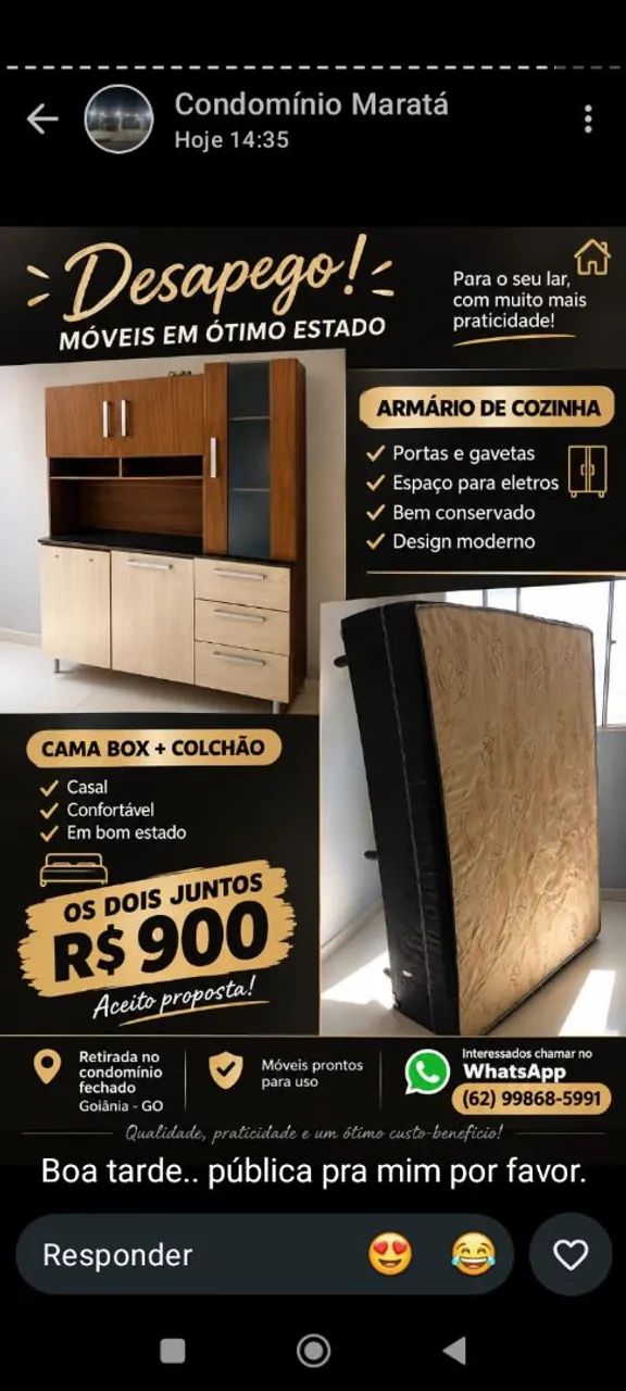 Cama , armário 