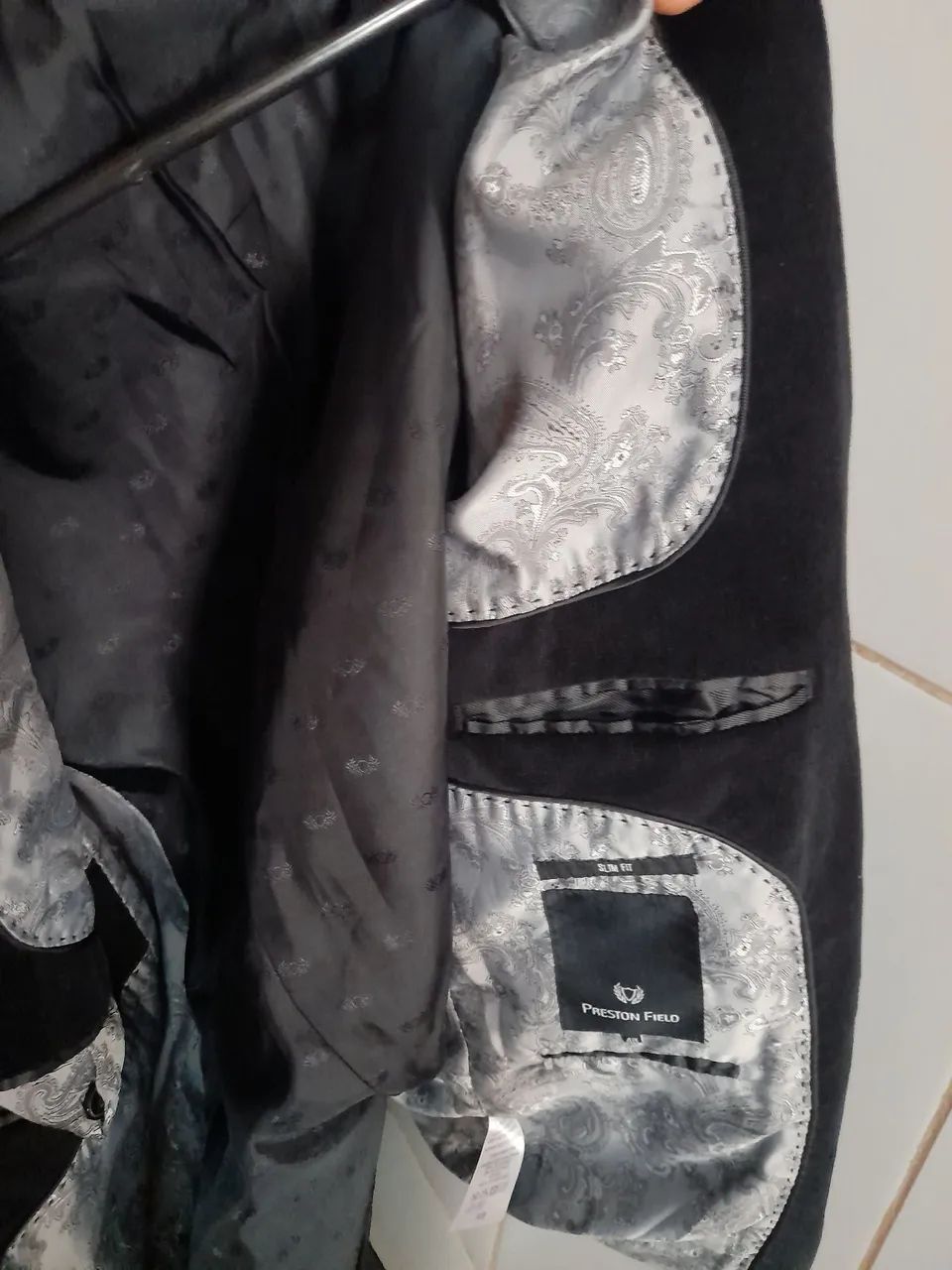 BLAZER SLIM FIT de veludo Preto  - Foto 3