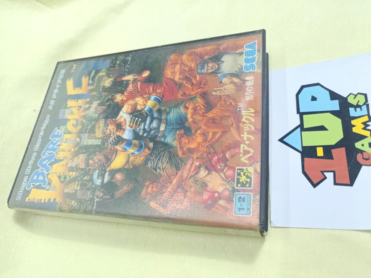 Caixa e manual do jogo Bare Knuckle para mega drive - Foto 5