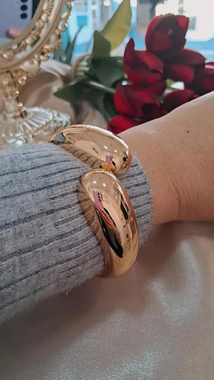 Bracelete dourado classic - Foto 3