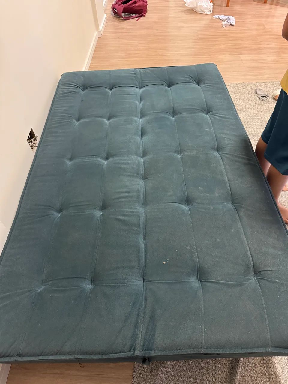 Sofá Cama Suede 3 Lugares - Foto 3