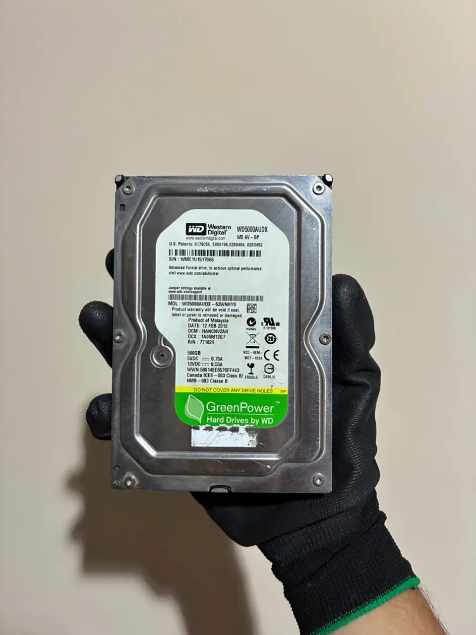 HD SATA 500GB Western Digital
