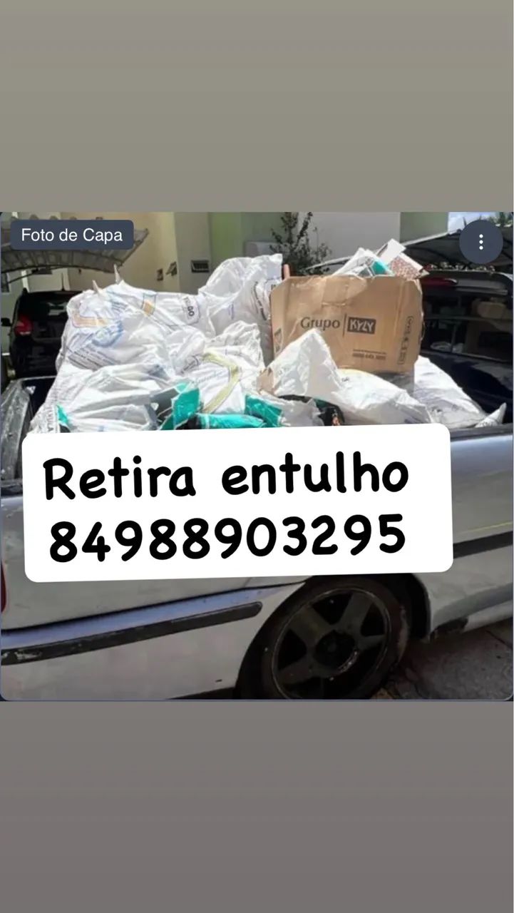 Retira entulhos, condomínios, residência e comércio 