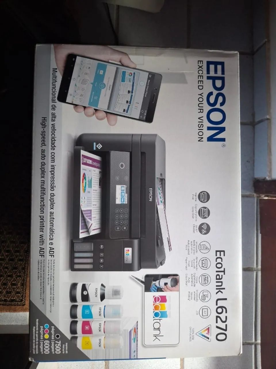 IMPRESSORA EPSON ECOTANK L6270 - NOVA E LACRADA - Foto 3