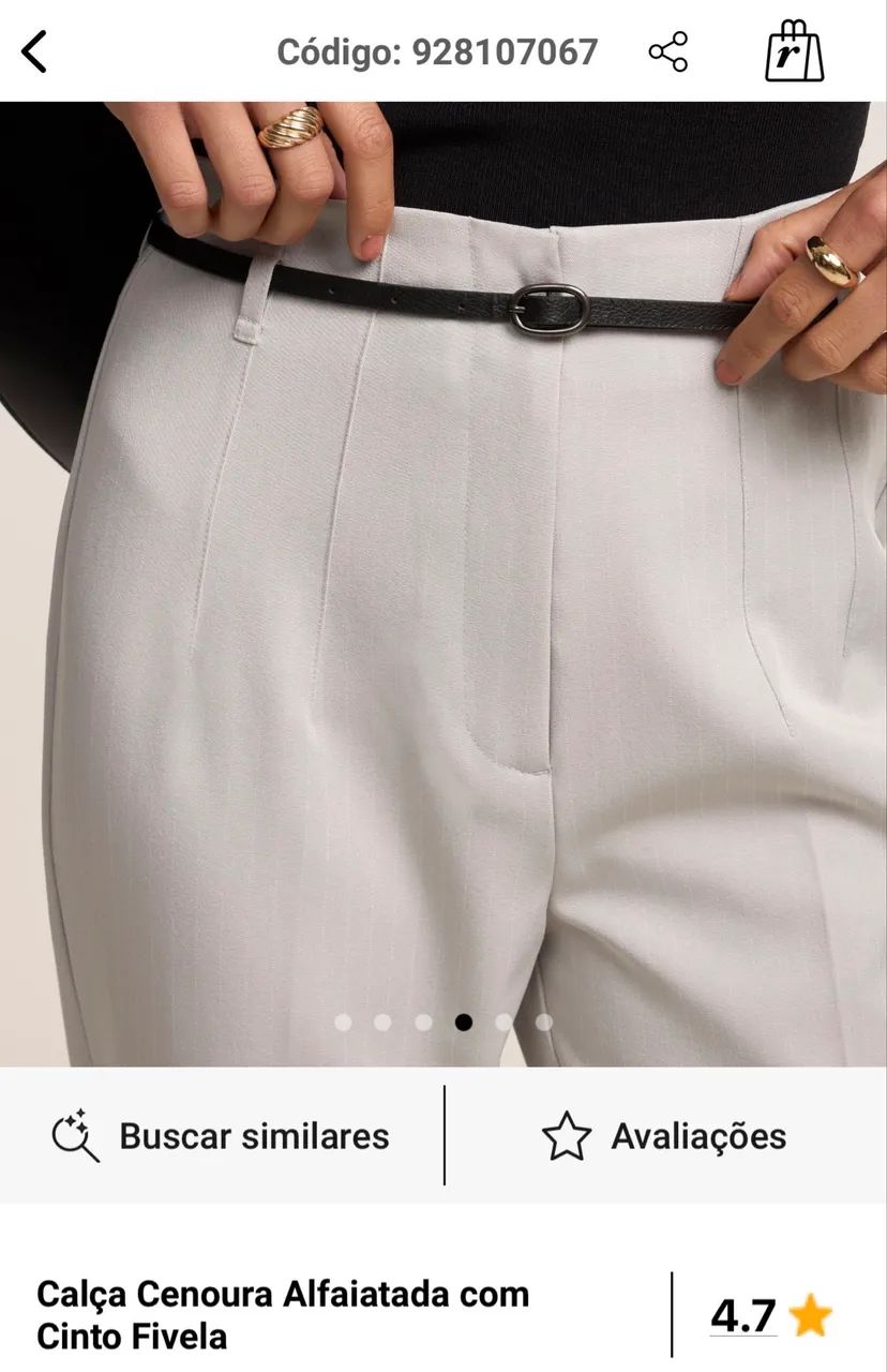 Calça cenoura cinza  - Foto 4