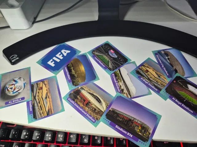 Figurinhas FWC, Bola, FIFA e Estádios Copa Catar 2022 (Valor Unitário)
