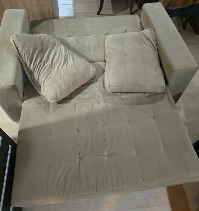 Sofá-cama | 2 lugares | C/ Almofadas e Colchonete adicional - Foto 3