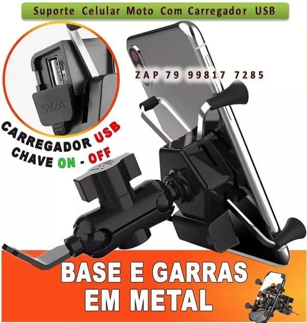 Suporte Celular para Moto ou Bike Vários Modelos - Foto 2