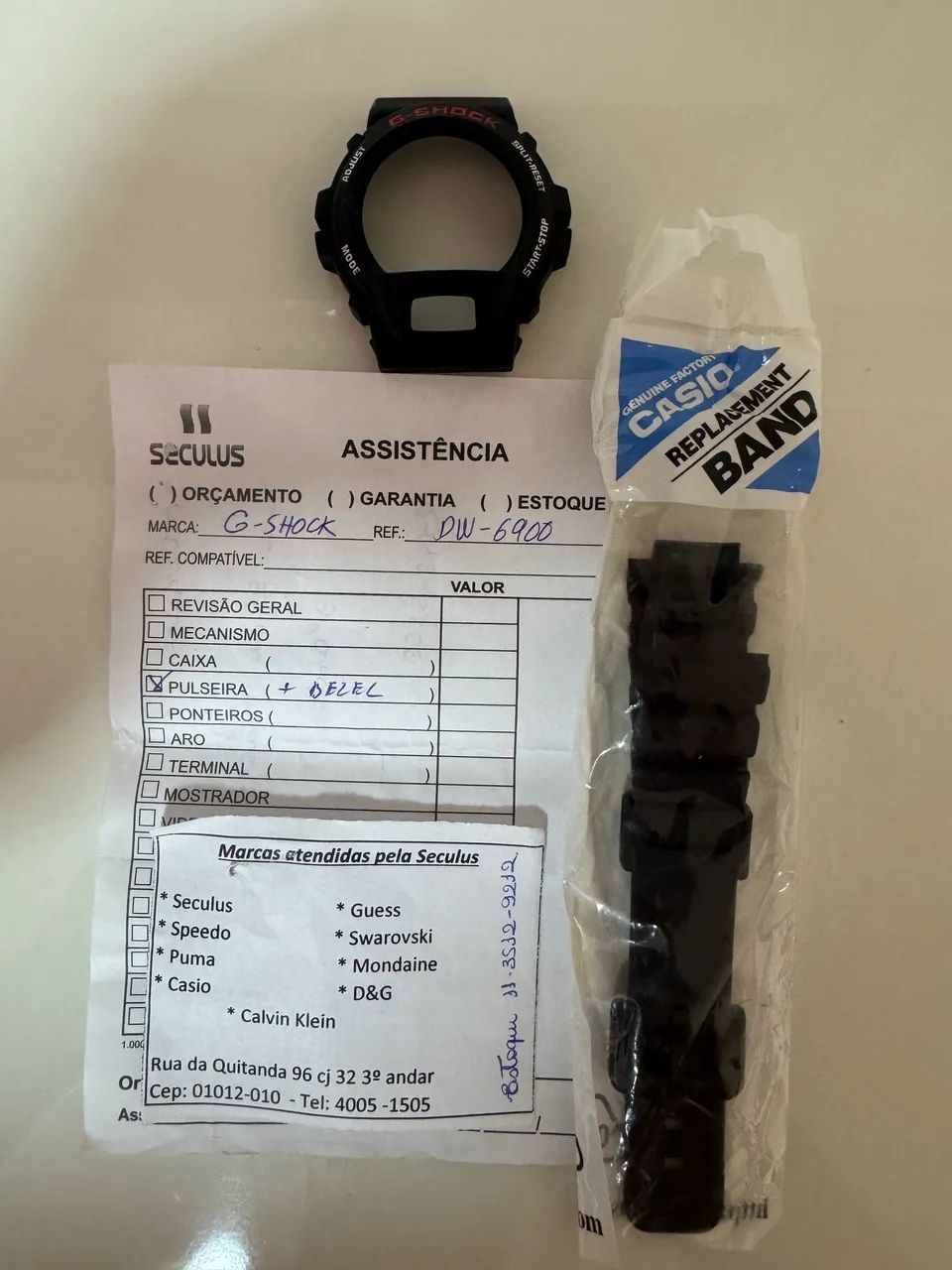 Pulseira e Bezel G-Shock DW-6900 originais - Acessórios - Cocó