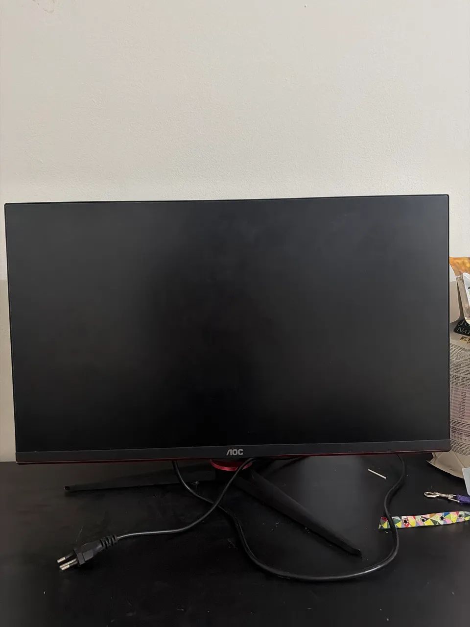 Monitor 144hz 1ms aoc so está quebrado  - Foto 2