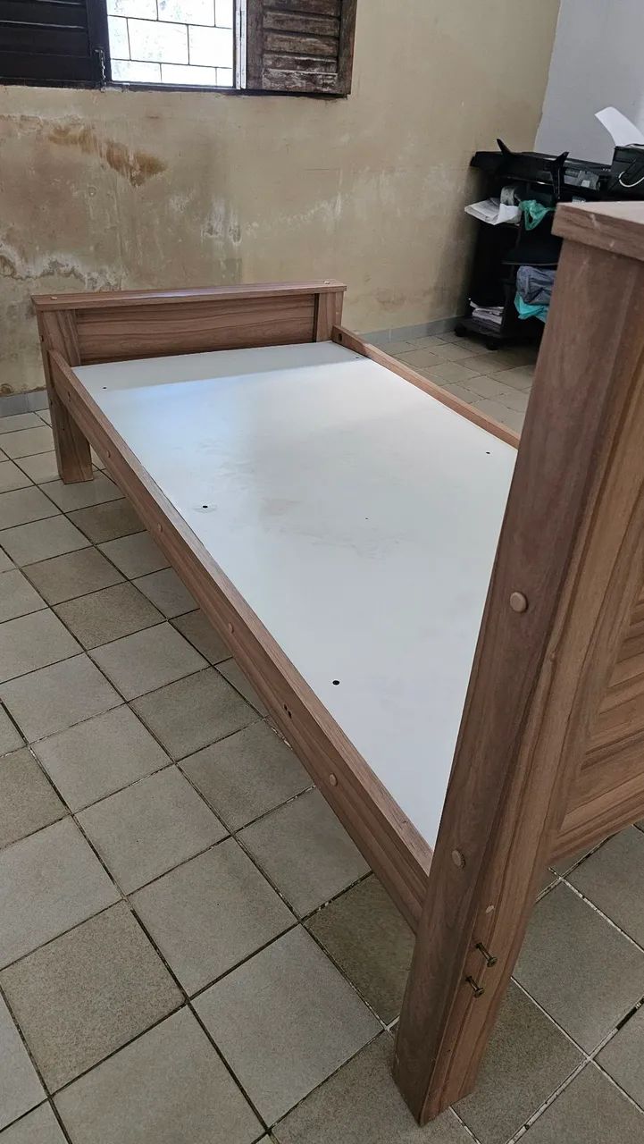 Cama solteiro de madeira - Foto 3