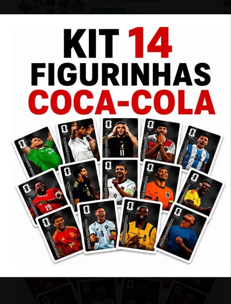 Kit completo figurinhas da coca cola 2026 