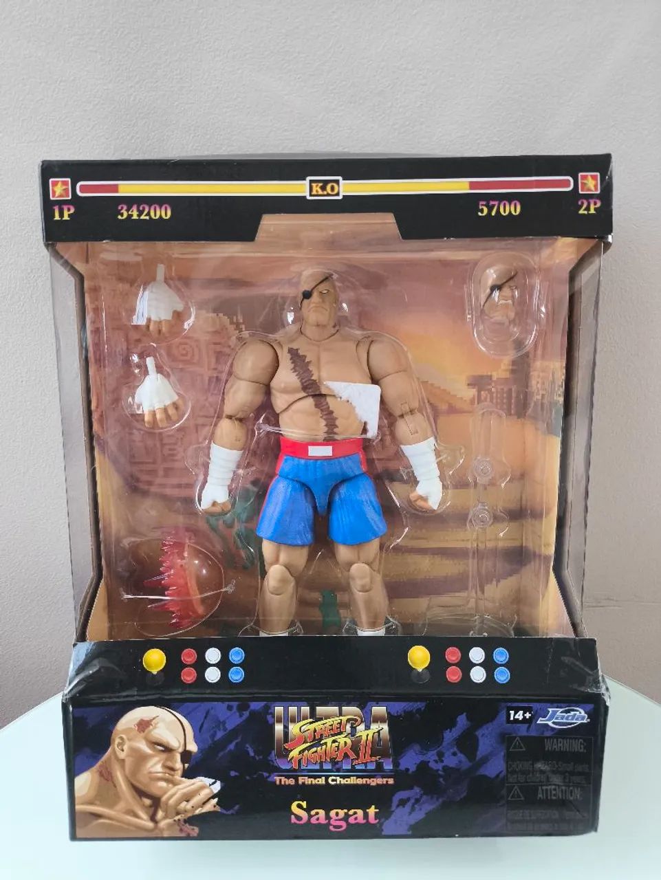Jada toys Sagat e blanka valor das duas figuras juntas - Foto 2