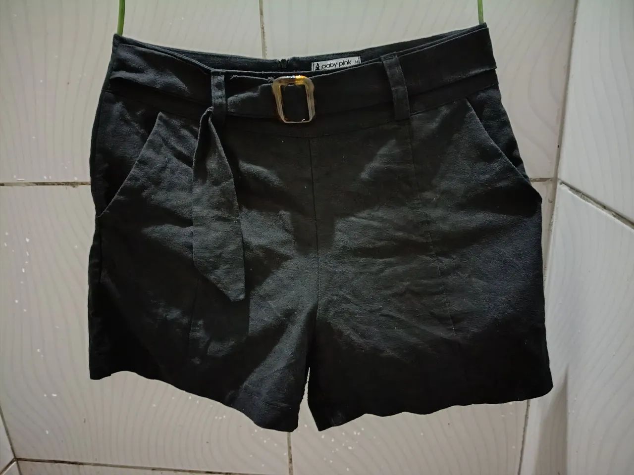Short Gaby Pink Preto Feminino M 