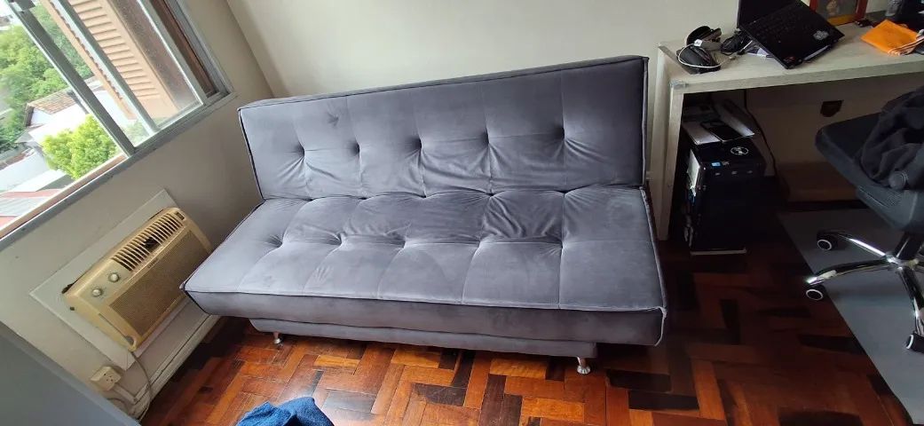 Sofá cama 120x180cm cinza