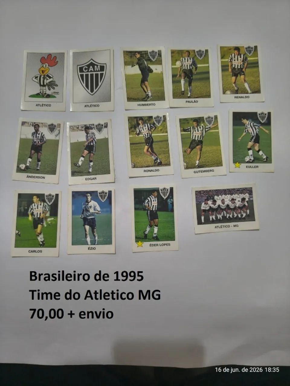 Figurinhas Campeonato Brasileiro 1995 - Foto 4