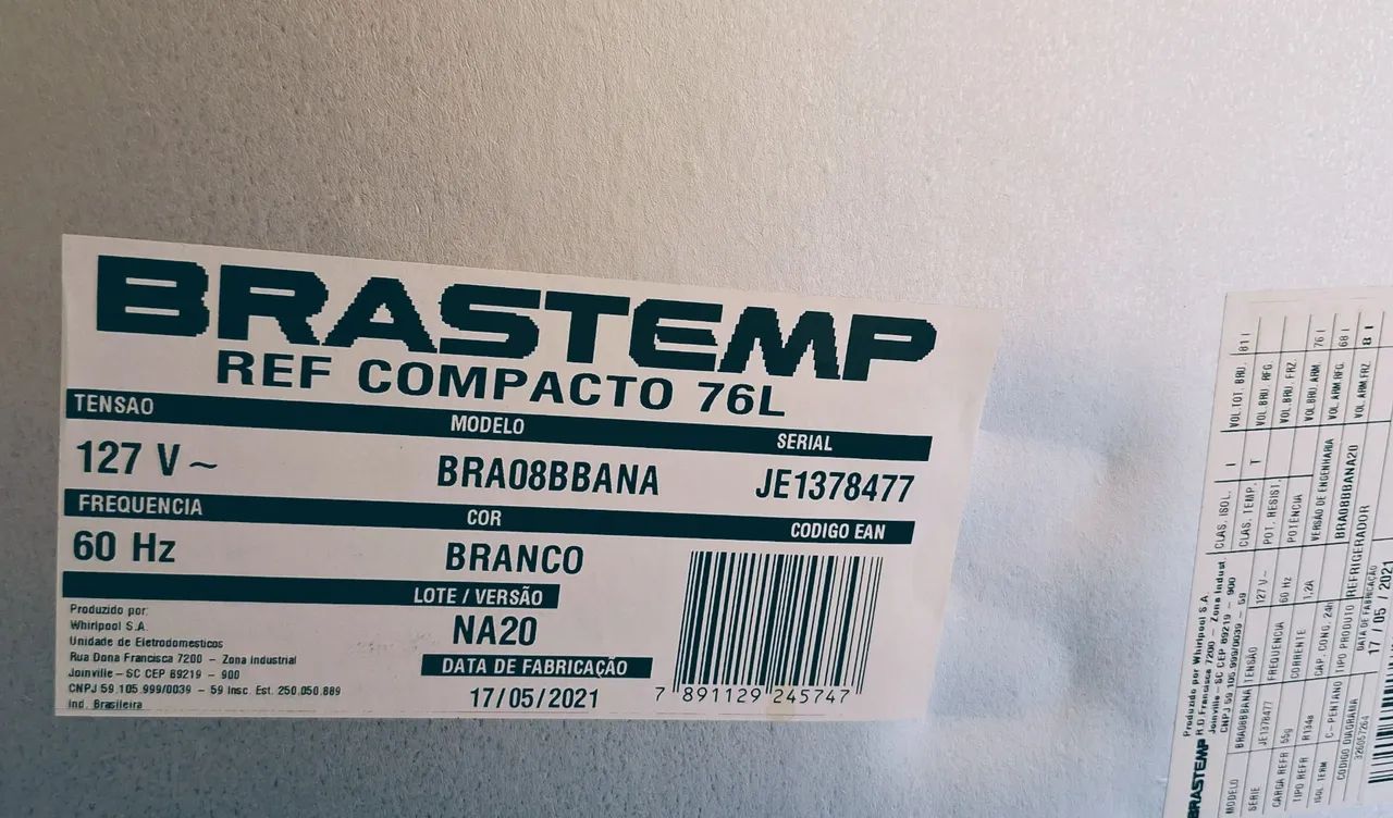 Frigobar Brastemp Retrô Branco 127v _ usado - Foto 5