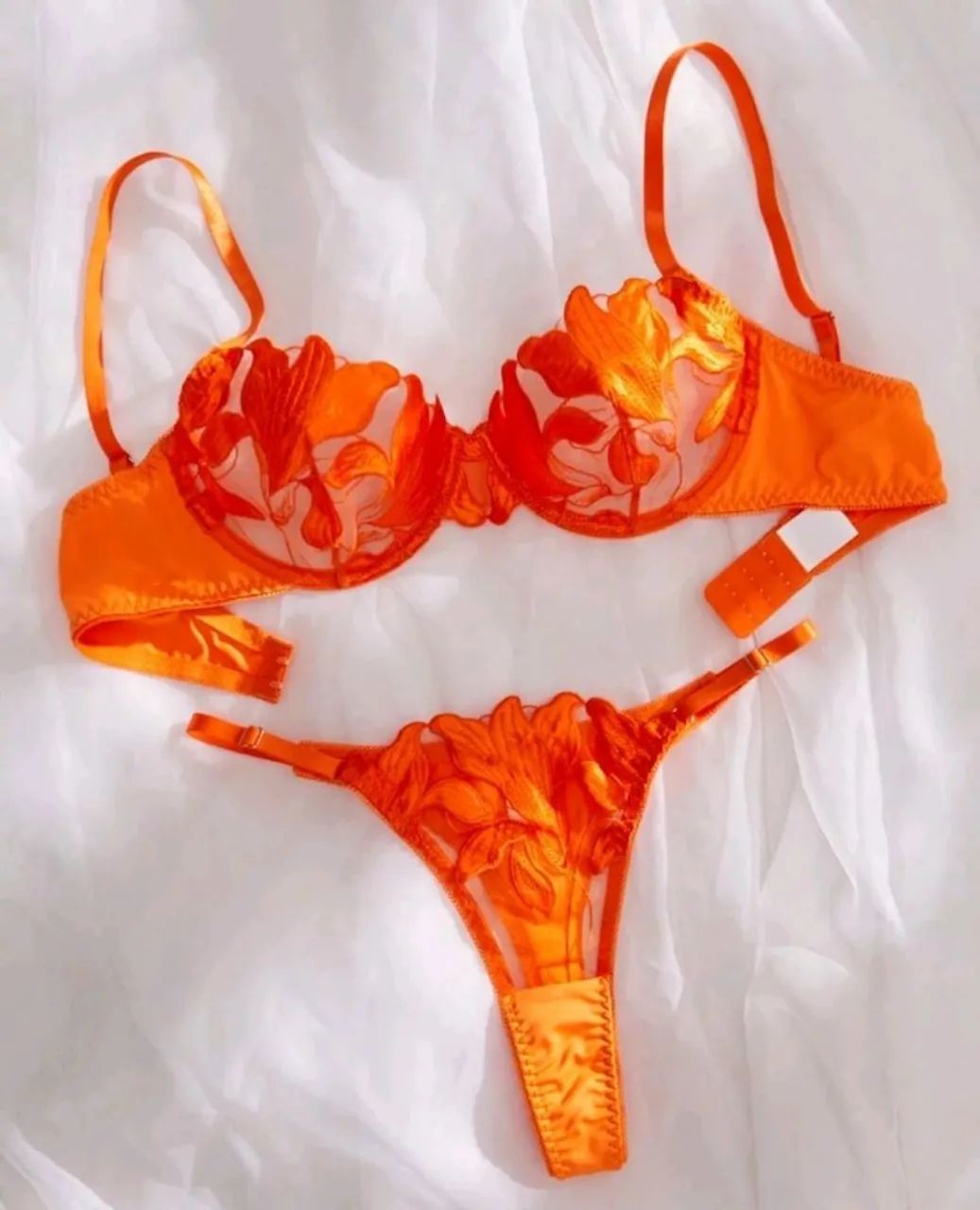 Lingerie bordada Laranja - Foto 2