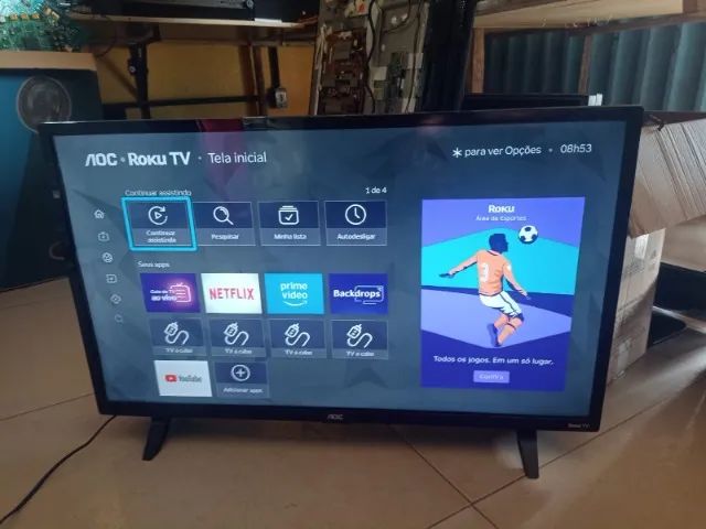  TV Smart AOC 32 Polegadas - Perfeita, com Controle e Pezinhos - Foto 5