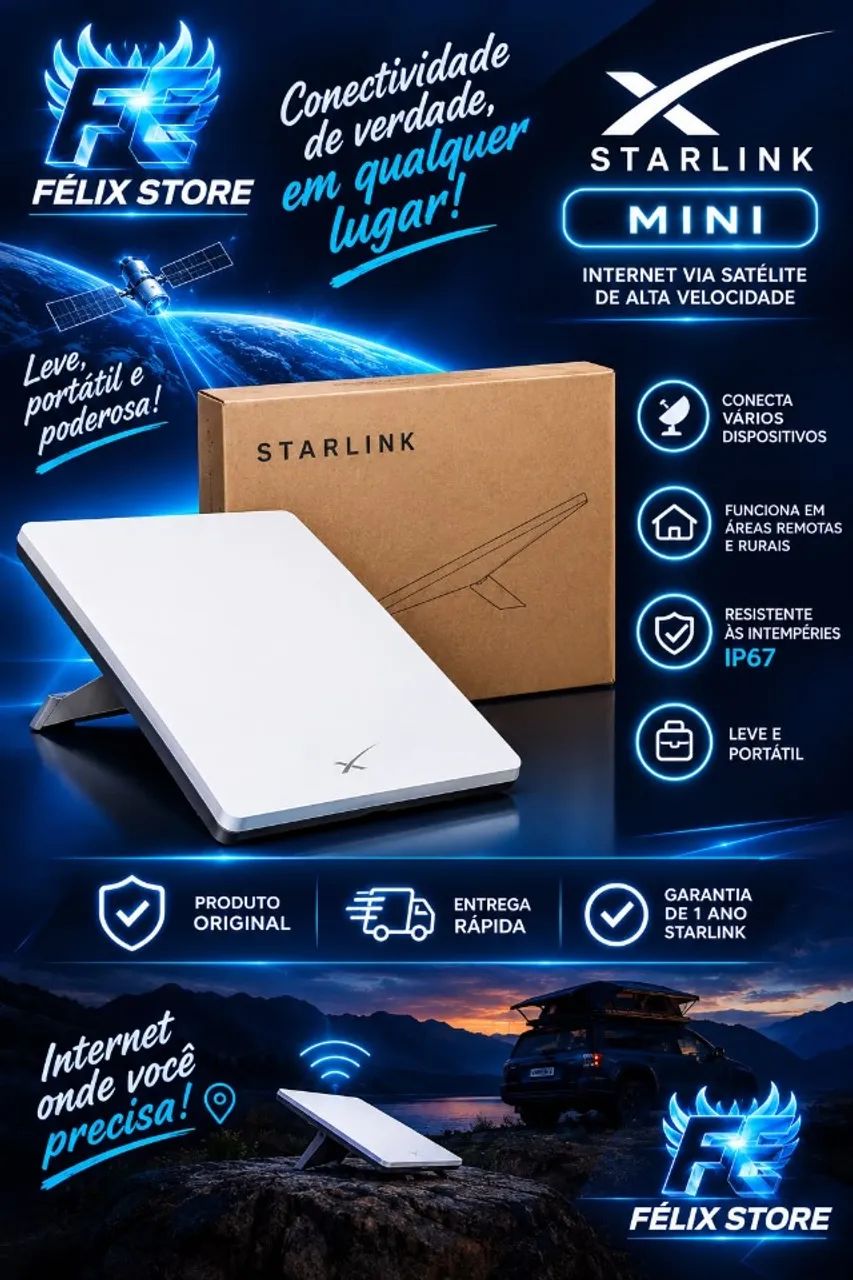 Equipamento Starlink Mini Compacto  Com Entrega Rápida