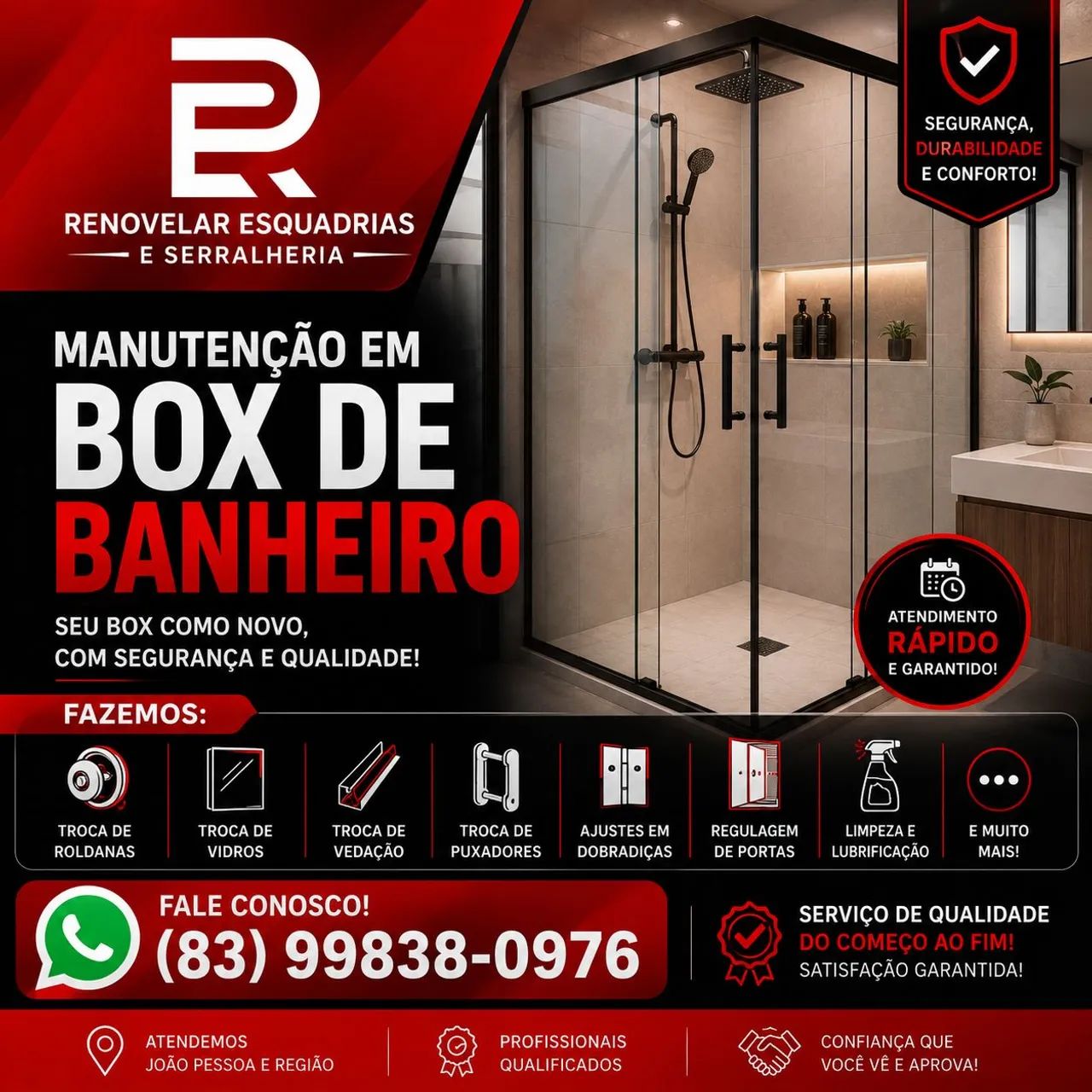 Manutenção de box de banheiro 