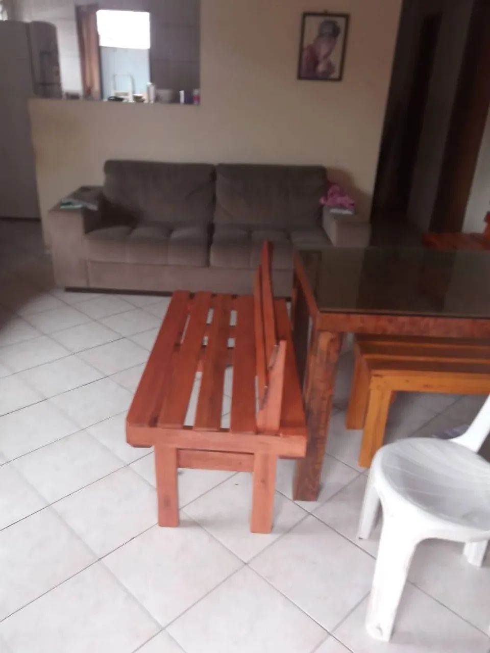 Banco tipo sofá de pallet - Foto 4