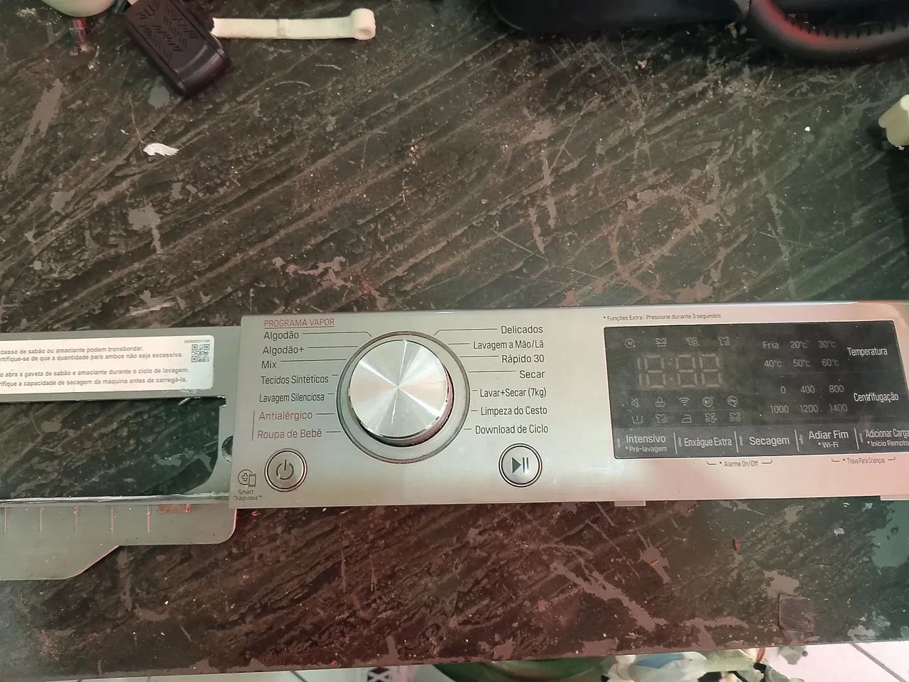 Interface e placa principal lava e seca LG 11kg 