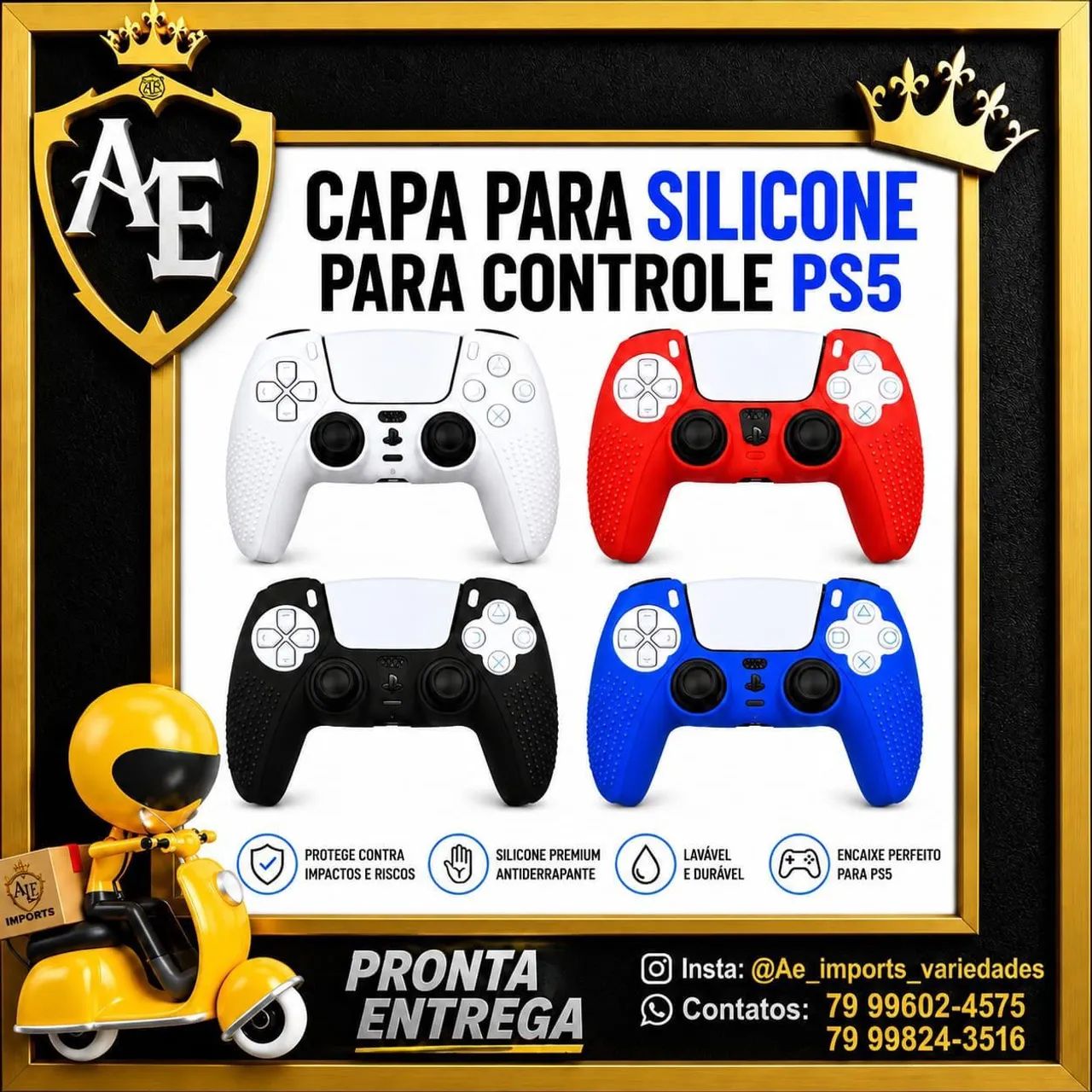 Capas de silicone para controle Ps5