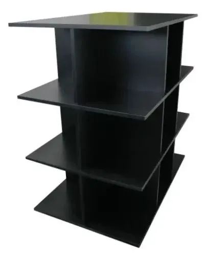 Balcão Central Com Nichos Para Loja Comércio Cor Preto
